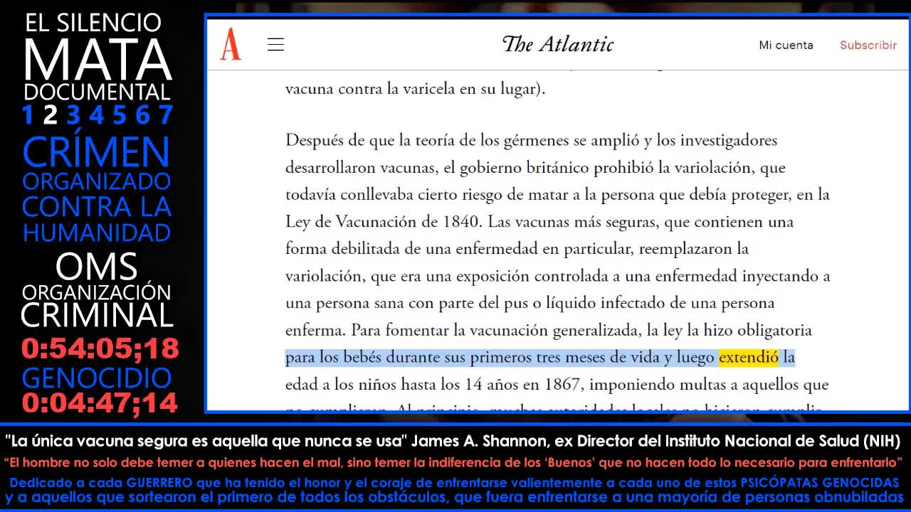 DOCUMENTAL "EL SILENCIO MATA II" (RE-LANZAMIENTO) OMS ORGANIZACIÓN CRIMINAL PRESIDENTES ASESINADOS