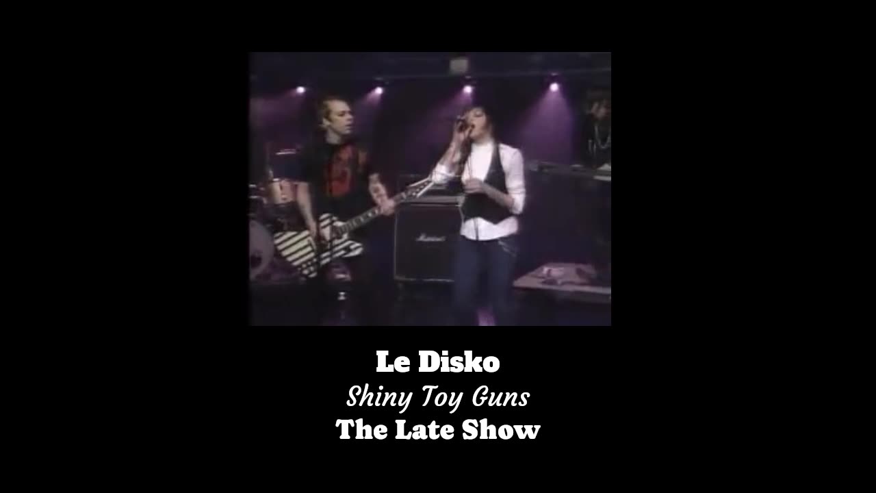 Shiny Toy Guns - Le Disko ~ On the Late Show.