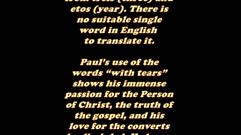 The Book of Acts 20:31 - Daily Bible Verse Commentary