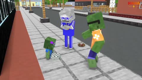 POOR BABY ZOMBIE 2 - SAD STORY - MINECRAFT ANIMATION