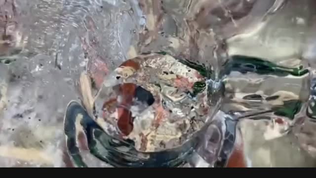 Who do you think won a little iron ball versus ice cube? Oh, my God, that looks so relaxing
