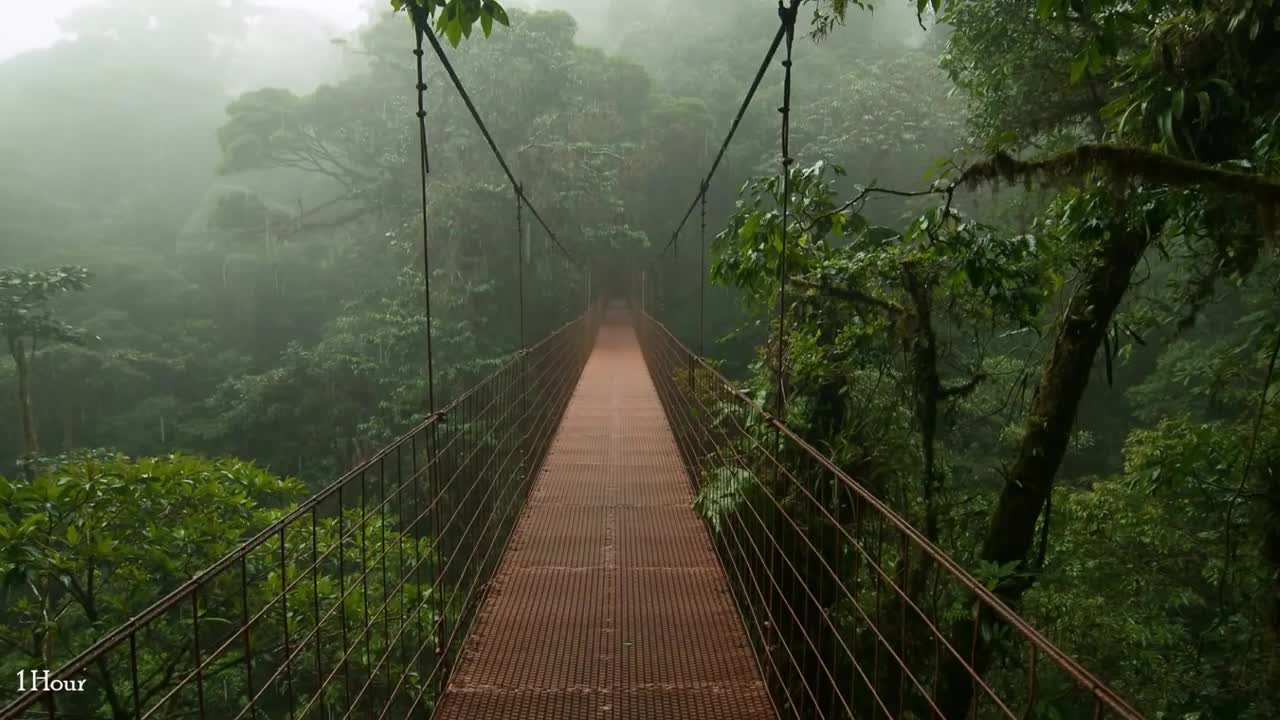 1 Hour Rain and Thunder Sleep Relaxing Meditation