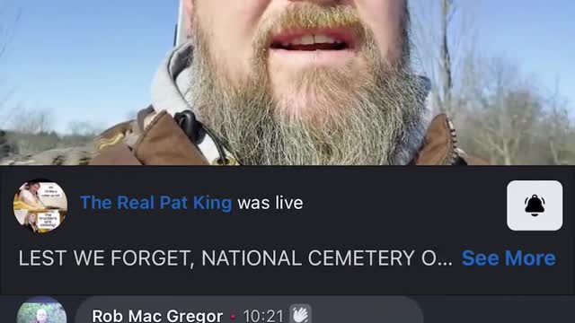 Trucker Leader Pat King: Do not forget the National Cemetery in Ottawa, it is our turn to stand up
