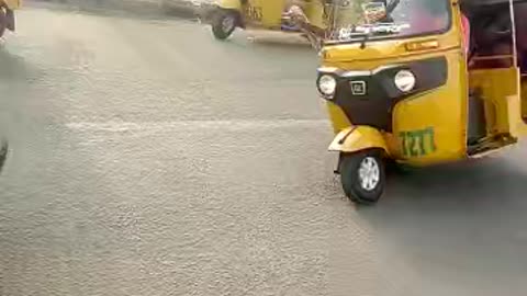 Bad way of driving a tricycle