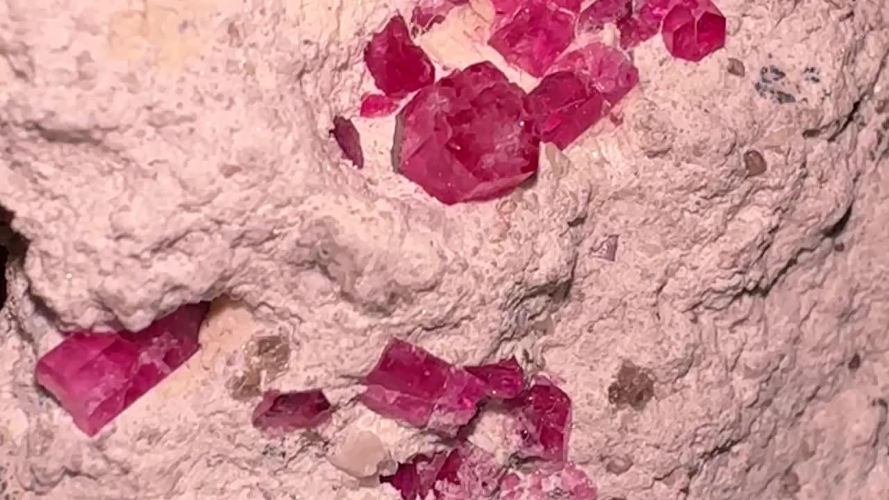 Red Beryl aka Red “Emerald” or Bixbite crystals in Rhyolite from Wah Wah Mtns Utah USA