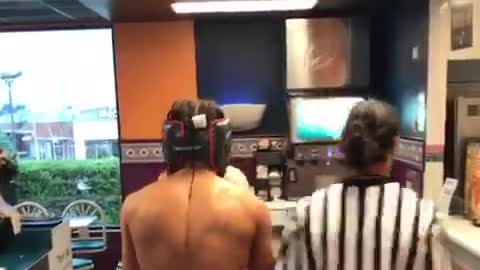 Taco bell boxing with referee