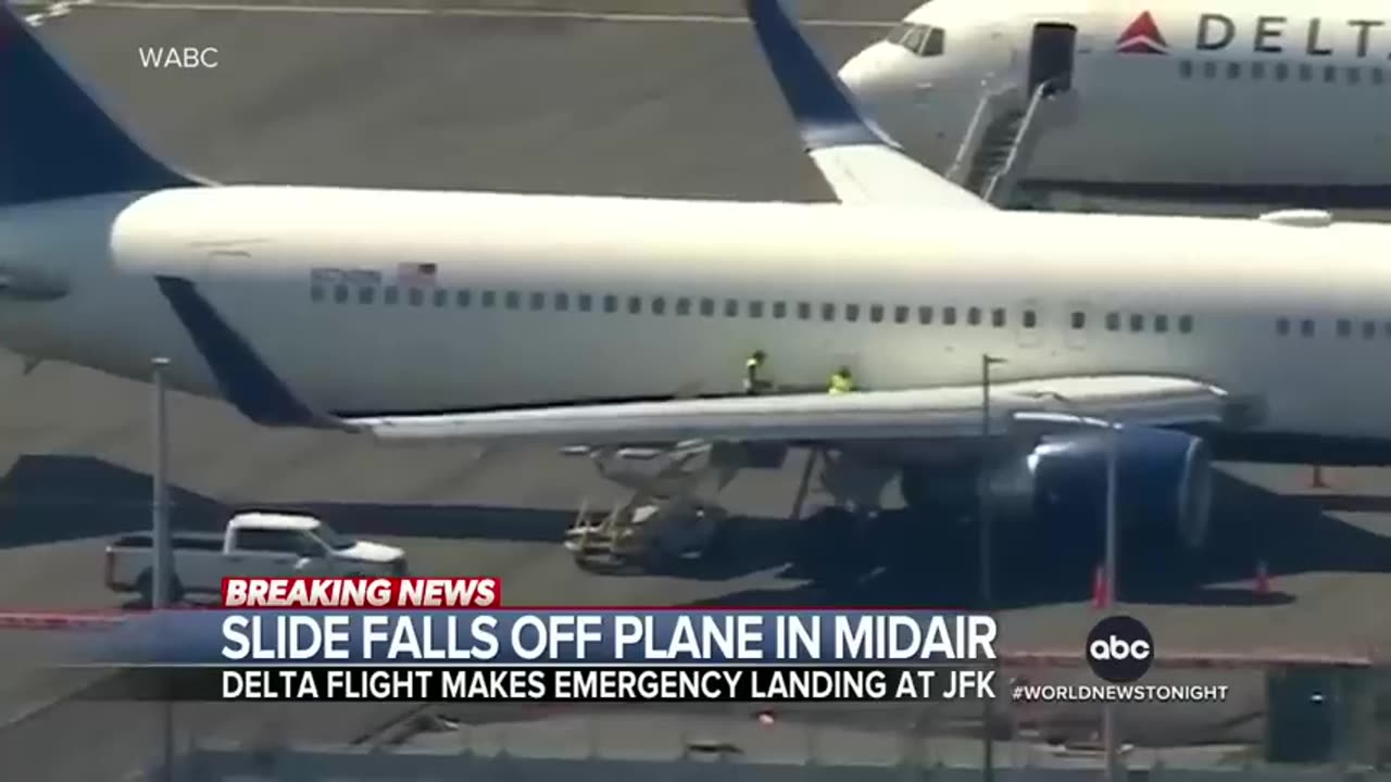 Emergency slide falls off Delta flight in midair