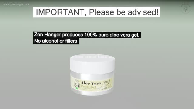 Zen Hanger Aloe Vera Penis Enlargement Gel - 3D Video