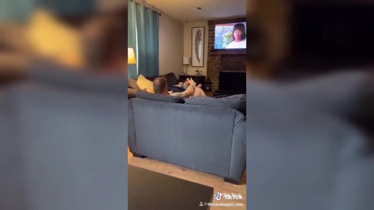 Pranking dad by saying shut up to mum