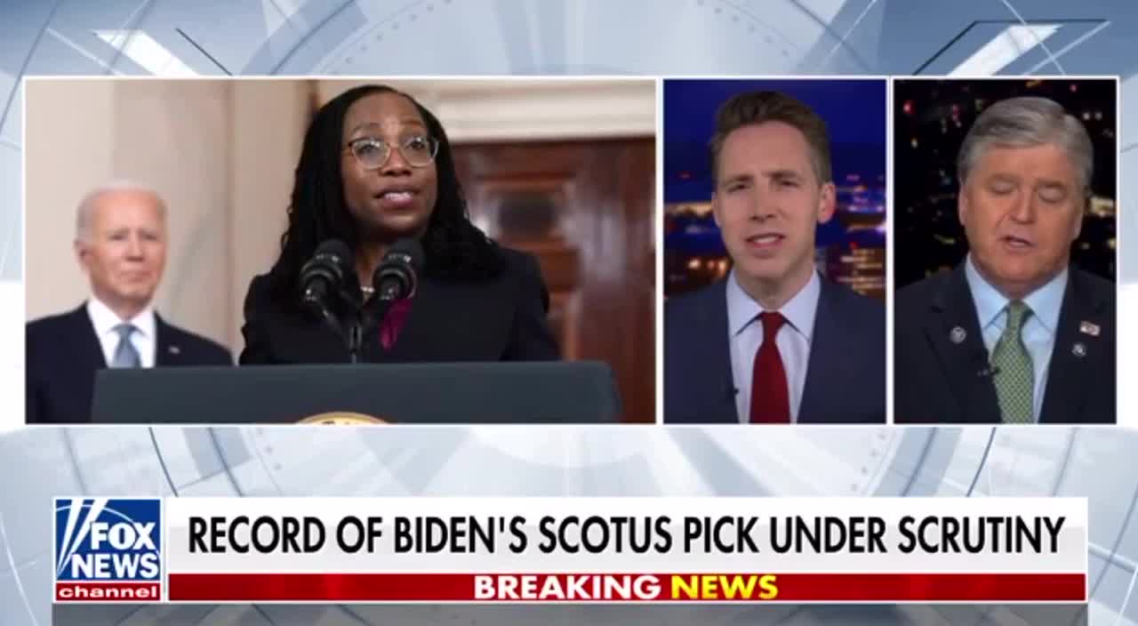 Senator Hawley: Biden Supreme Court Justice Evil Nominee has a soft spot for child sex offenders