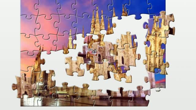 Puzzle. Milan Cathedral Duomo Italy.