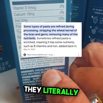 Do you eat pasta made of petroleum?