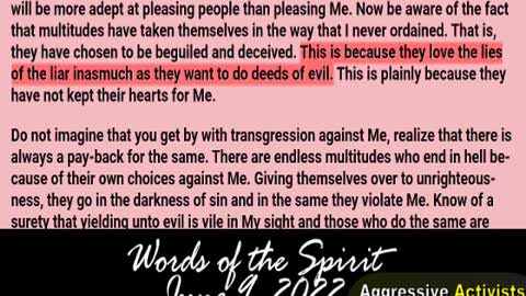 Words of the Spirit. June 9 2022
