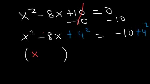 Completing The Square Method and Solving Quadratic Equations - Algebra 2