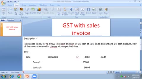 GST sales with adjustments & Tally accounting full course