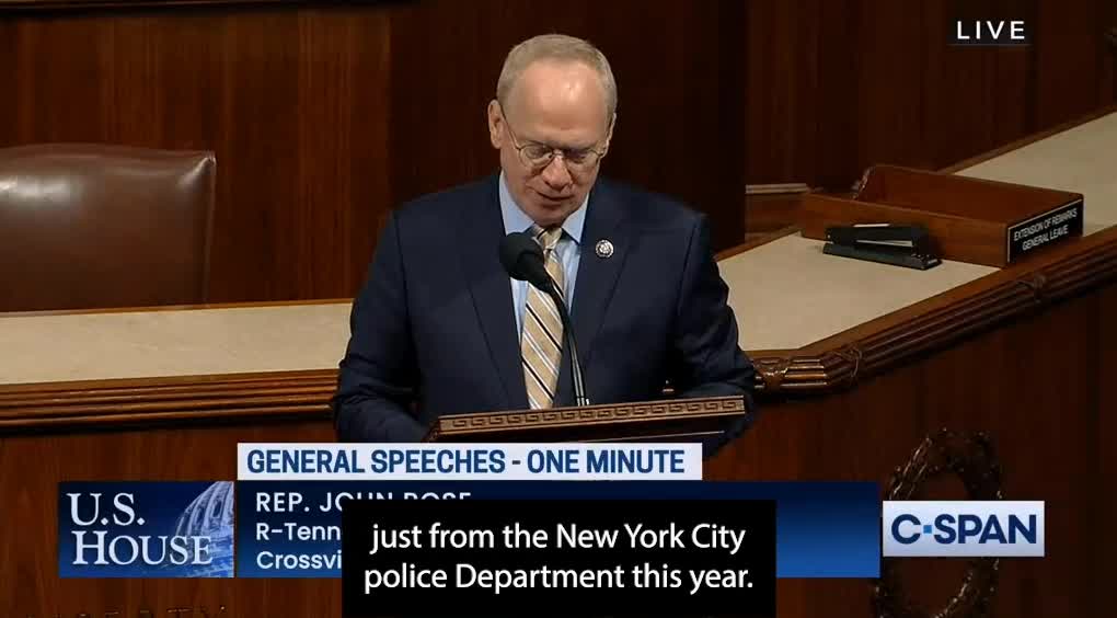 Rep. Rose Addresses Rising Crime on House Floor