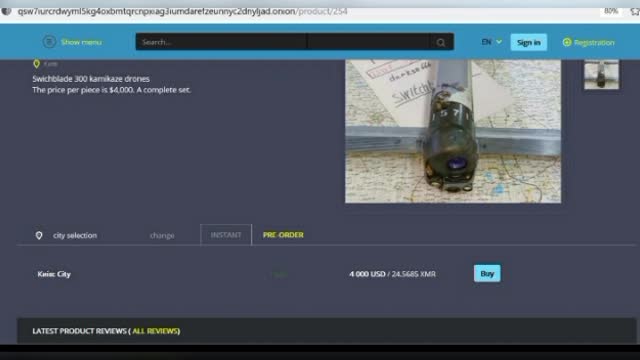 US kamikaze Switchblade drones are already being sold on the Darknet.