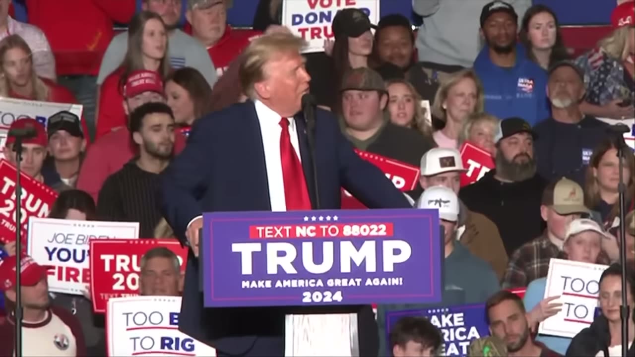 3/4/24 Greensboro NC President Trump tells NC LT Gov Mark Robinson he’s like MLK Jr on steroids