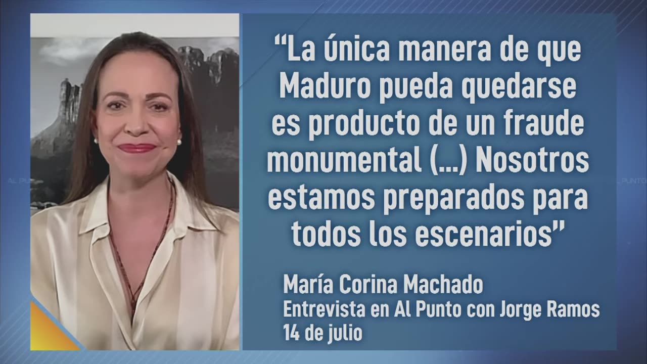 Jorge Ramos entrevista a María Corina Machado sobre la crisis y el futuro de Venezuela