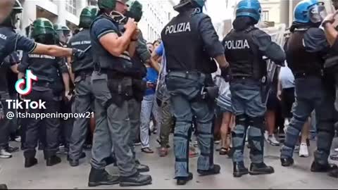 Milan Police Join The Protestors