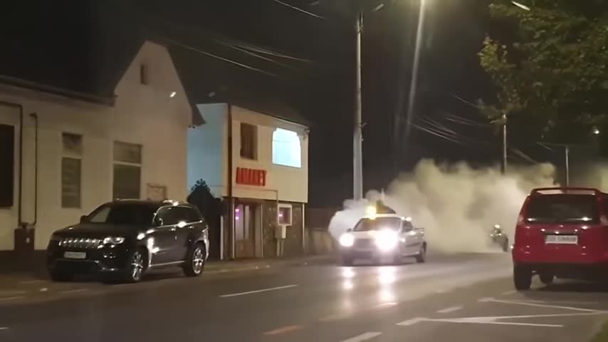 Romania Spraying the streets with what at 2am ?