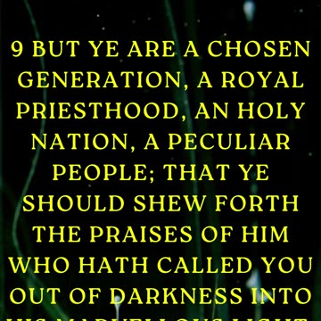 Bible Memory Verse for the day #1 (1 Peter 2:9)