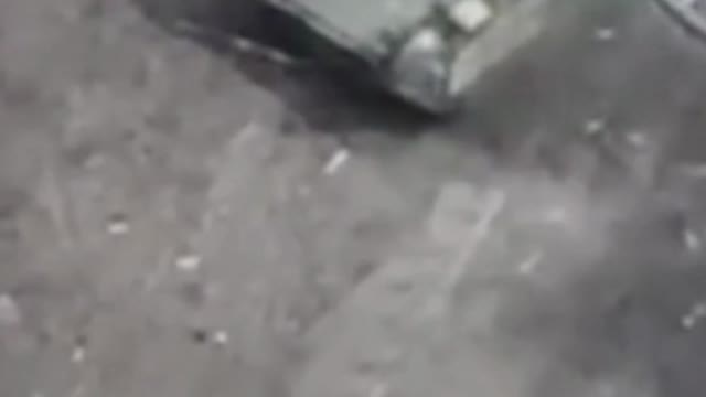 A Tank Sustains Heavy Damage On Its Right-Rear In The Ukraine-Russia War