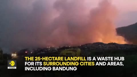 Fire raging in Indonesia landfill is causing a health