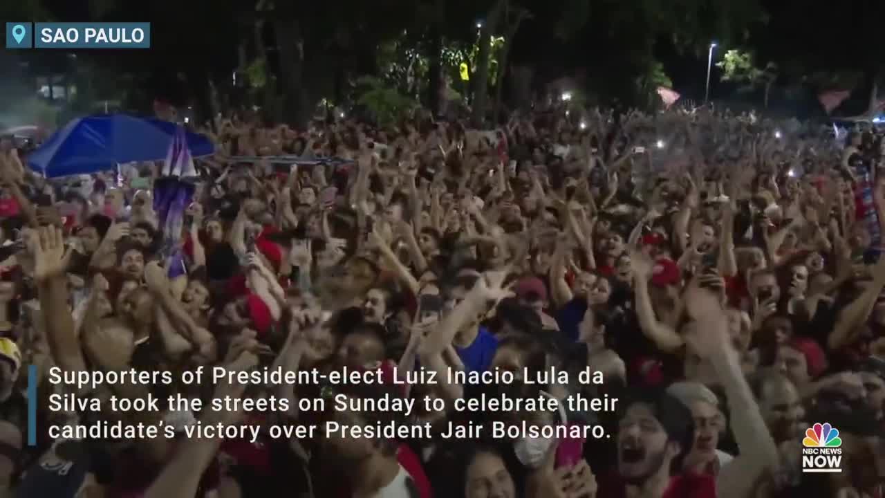 Supporters Of Brazil’s President-Elect Lula da Silva Celebrate Victory Over Bolsonaro