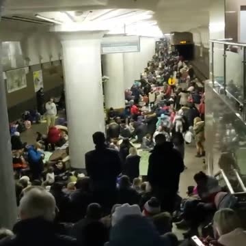 civilians hiding in the subway of Kharkov / stop war / stop Russia