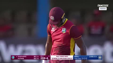 The Final Over | WI vs IND 1st ODI | India tour of West Indies |