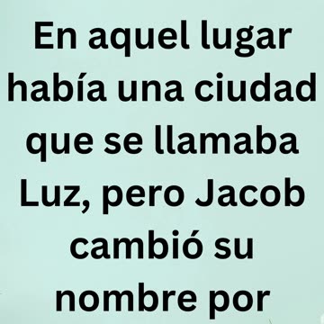 "De Luz a Betel: La Transformación de un Lugar Santo" Génesis 28-19.