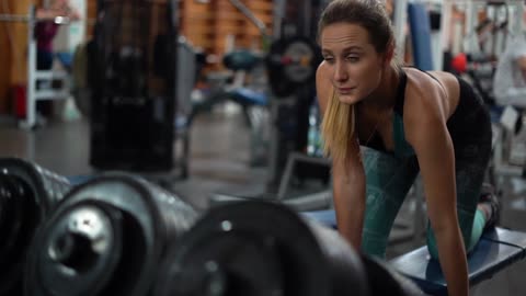 Woman lifting weights