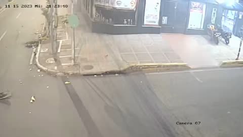 Aparatoso accidente en el barrio La Concordia