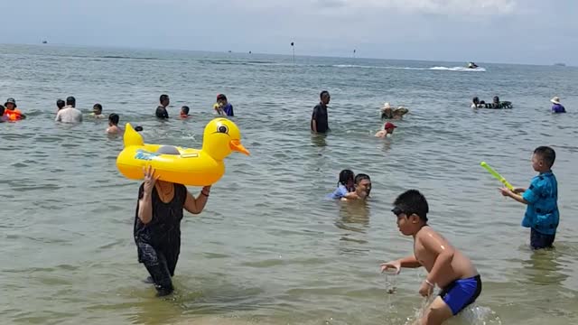 Coast rescue teams had to come in to save people who were too far from shore.