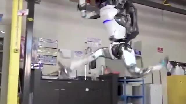 Robots showing gymnastic moves