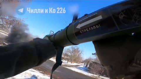 Ukraine Russia RPG hits solider transport truck
