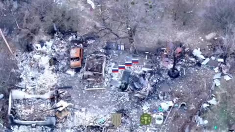 Russian Soldiers Attempting to Escape Destroyed Shelter