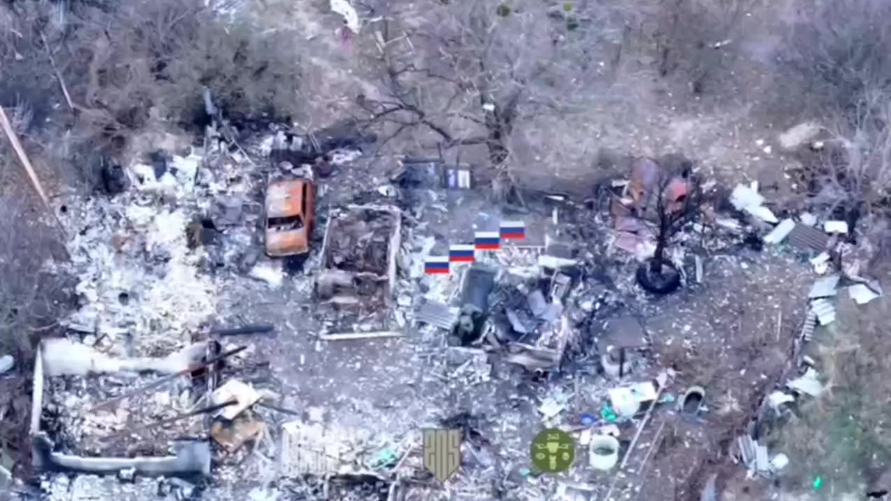 Russian Soldiers Attempting to Escape Destroyed Shelter