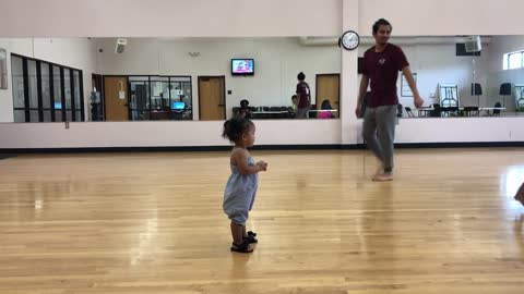 1 year old baby doing backflip🙏🙏