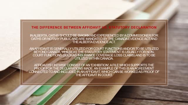 HOW DO STATUTORY DECLARATIONS DIFFER FROM AFFIDAVITS?