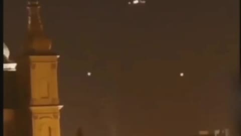 Kiev luci dal cielo sulla città