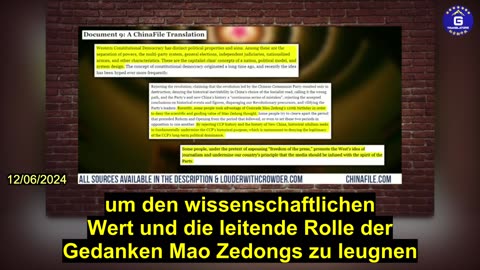 【DE】Dokument 9 der KPCh stellt die Verfassungswerte eindeutig als existenzielle Bedrohung dar