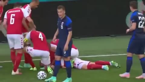 Christian Eriksen collapses during the UEFA Euro 2020 match Denmark vs Finland