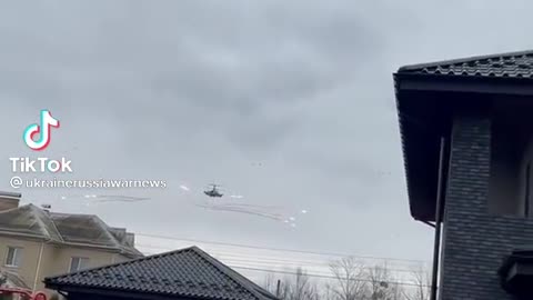 Ukraine War - KA-52 firing flares