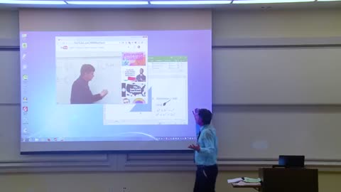 Math Professor Fixes Projector Screen