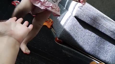 The very first steps of a child