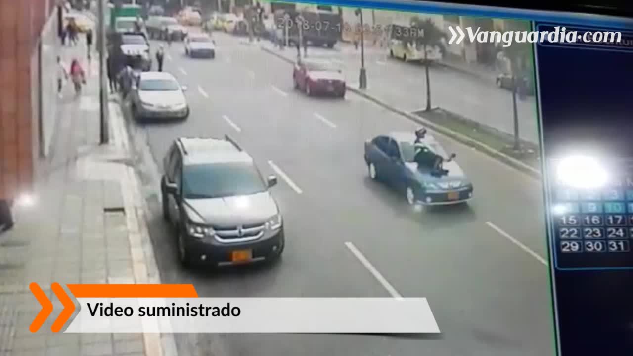 Vídeo registró el momento en que alférez es arrastrado por conductor infractor