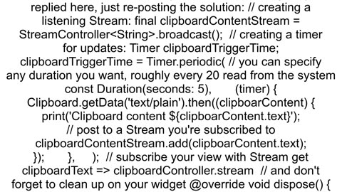 Flutter can39t read from Clipboard