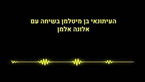 העיתונאי בן מיטלמן בשיחה עם אלונה אלמן
